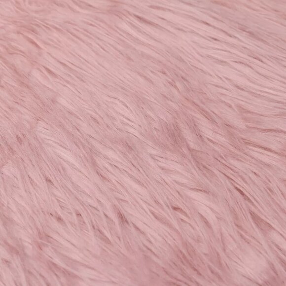 Unique Bargains Super Soft Faux Fur Zippered 2 Pink Accent Pillow Cover Set - Picture 3 of 7